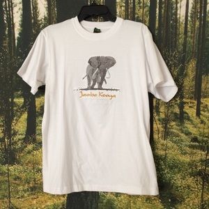 Vintage Embroidered Animal Print Shirt